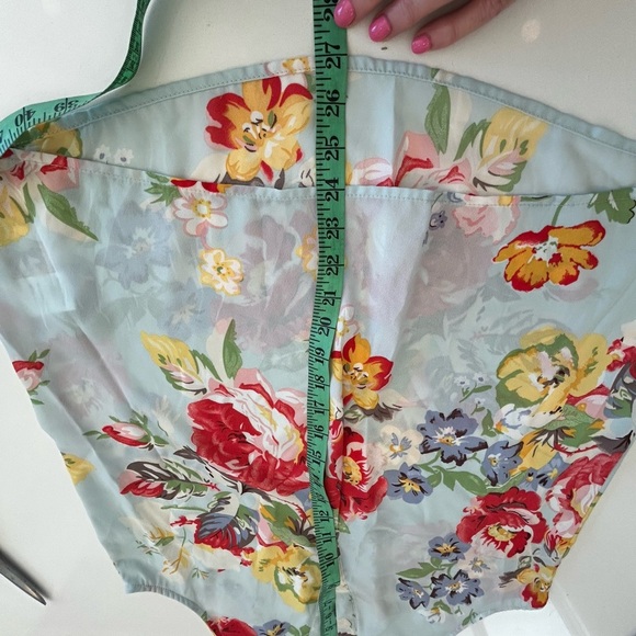 KENAR floral with blue  sleeveless long top, ladies size small. So colourful - Picture 7 of 7